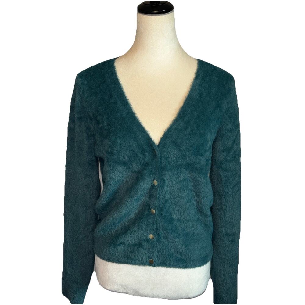 Abercrombie Fitch Soft Cozy Fuzzy Button Up Cardi… - image 1